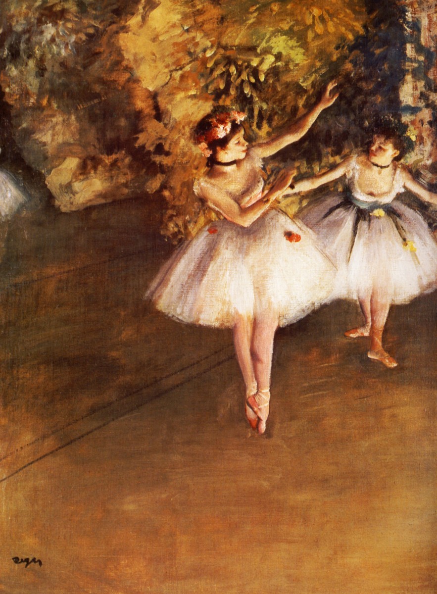 Two Dancers on Stage by Edgar Degas