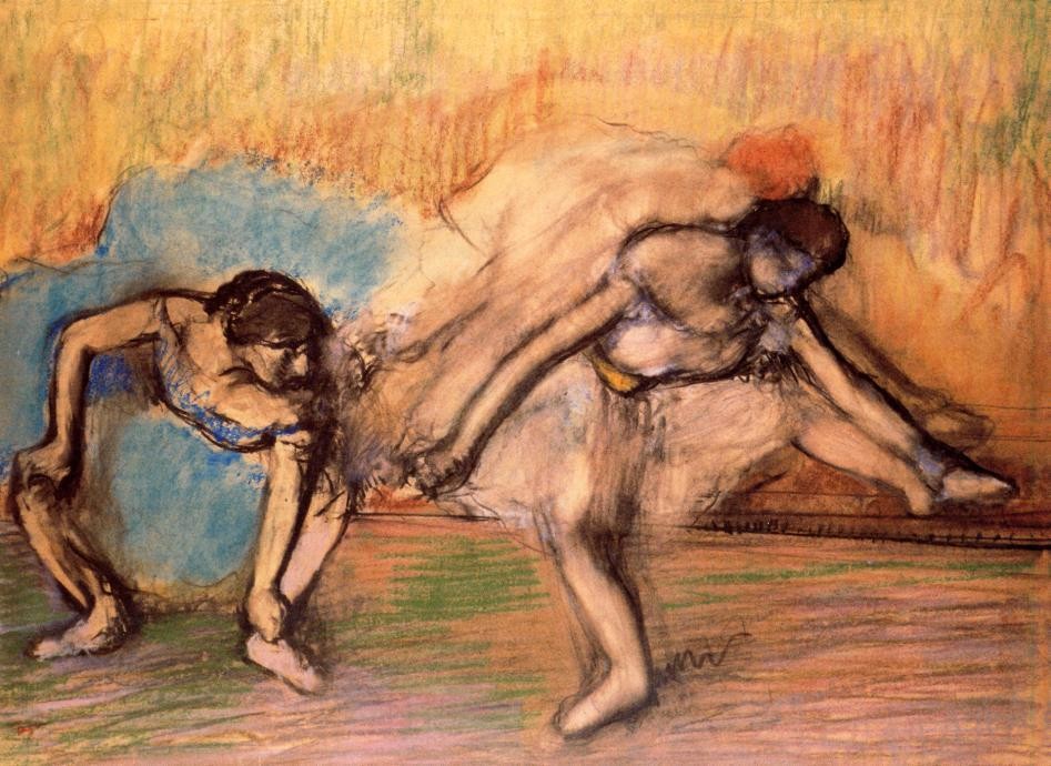 Two Dancers Resting by Edgar Degas