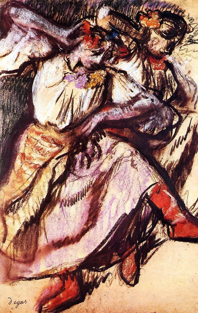 Two Ukrainian Dancers by Edgar Degas