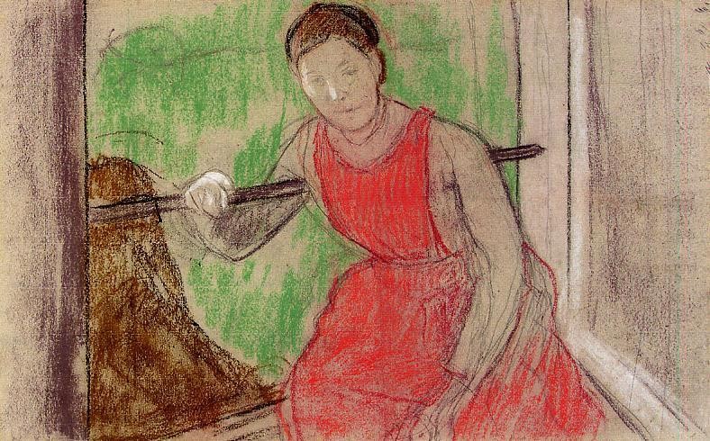 Woman at the Window by Edgar Degas