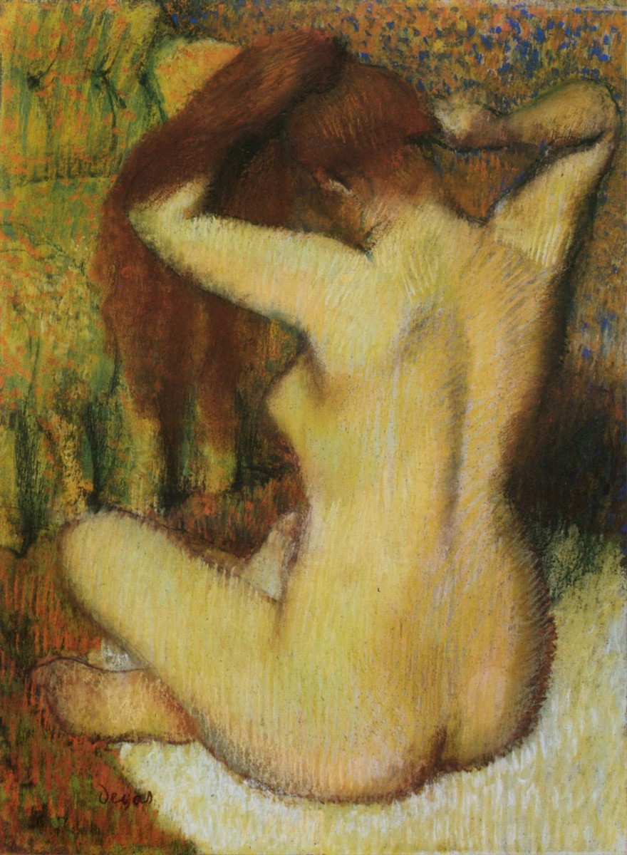 Woman Combing Her Hair by Edgar Degas