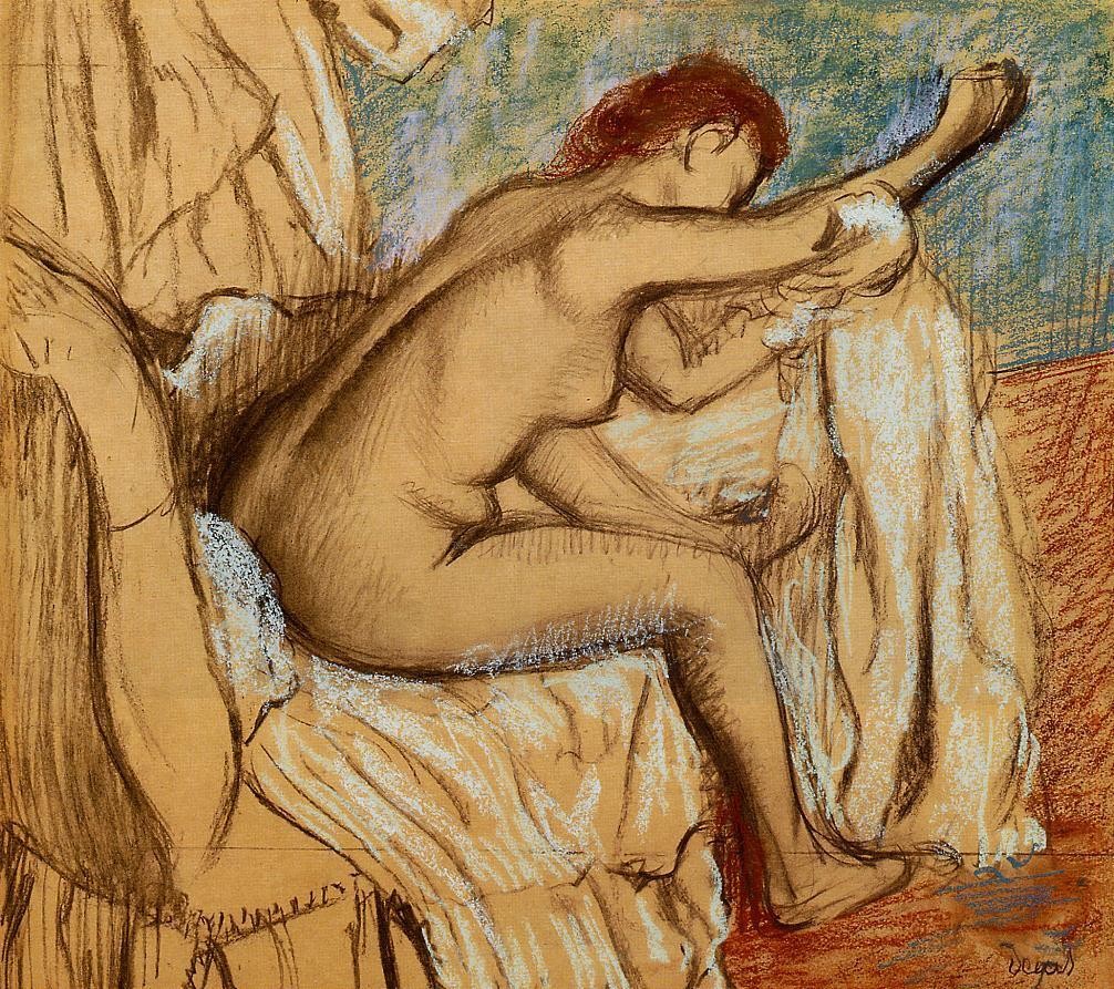 Woman Drying Herself by Edgar Degas