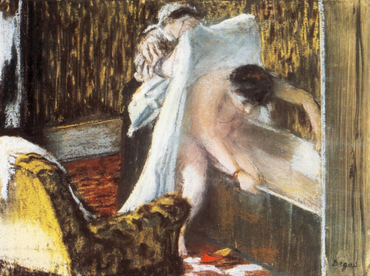 Woman Leaving Her Bath by Edgar Degas