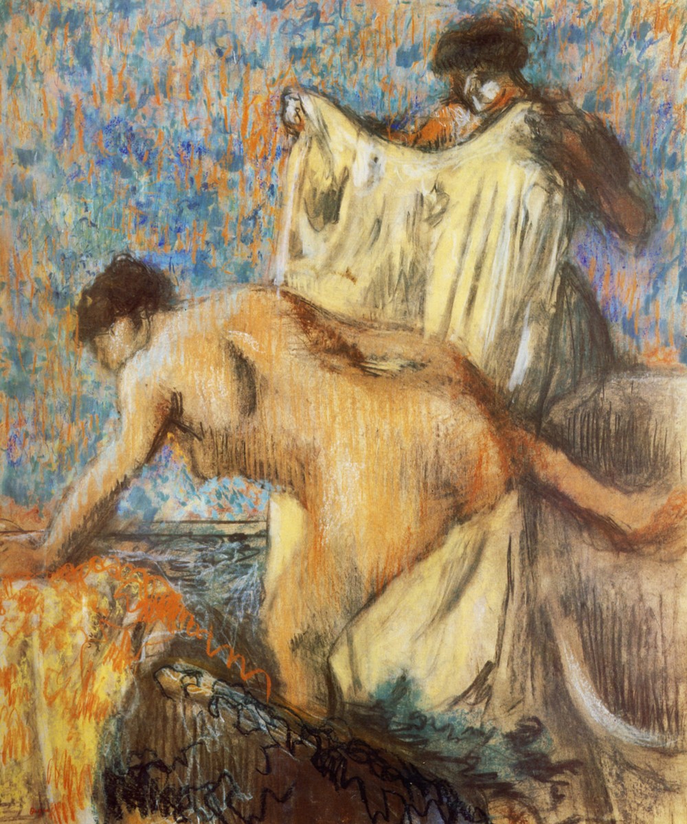 Woman Leaving Her Bath by Edgar Degas