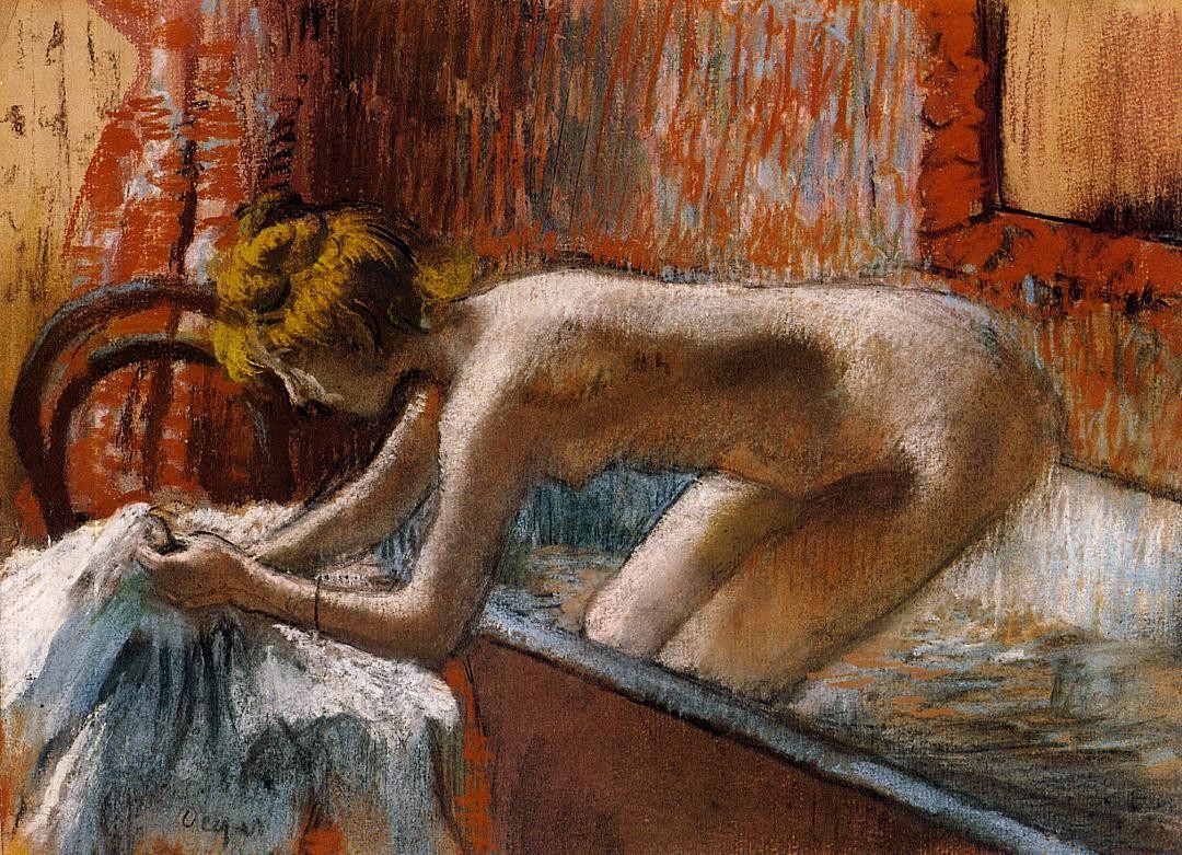 Woman Leaving Her Bath by Edgar Degas