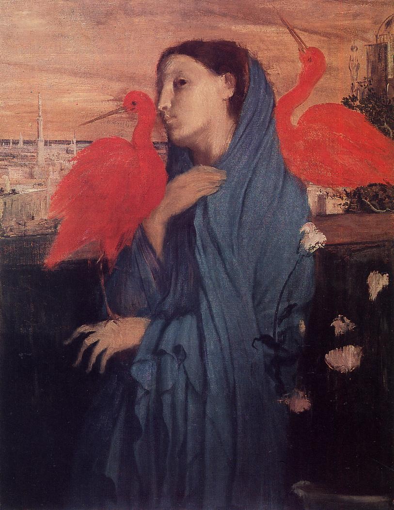Woman on a Terrace (Young Woman and Ibis) by Edgar Degas