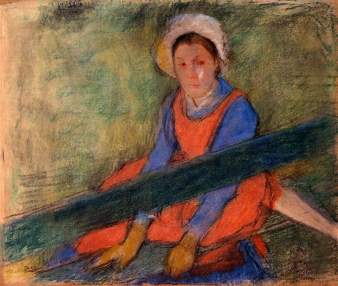 Woman Seated on a Bench by Edgar Degas