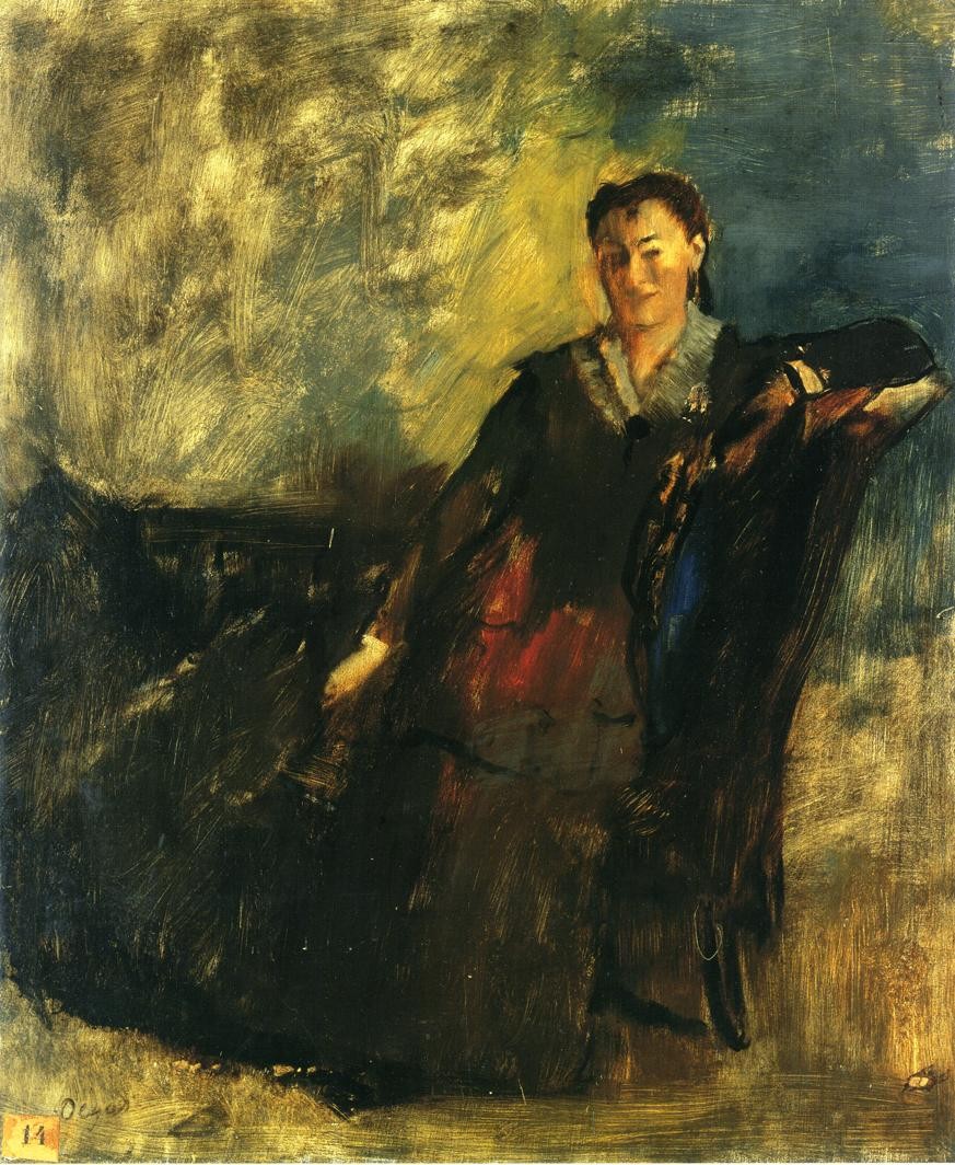 Woman Seated on a Canape by Edgar Degas