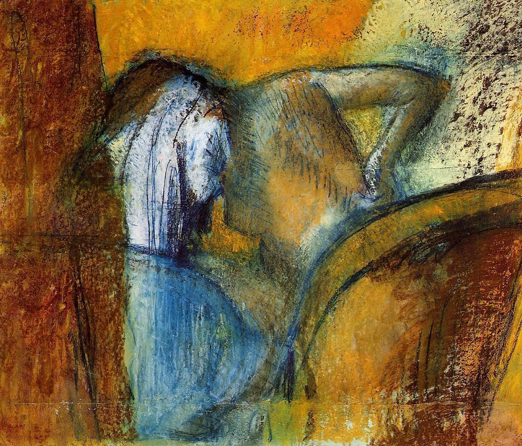 Woman Seen from Behind, Drying Hair by Edgar Degas