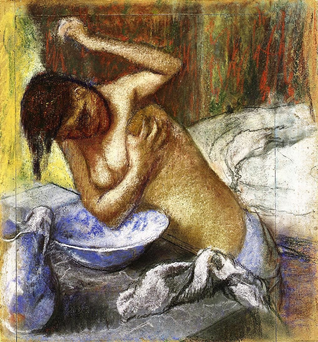 Woman Sponging Her Chest by Edgar Degas