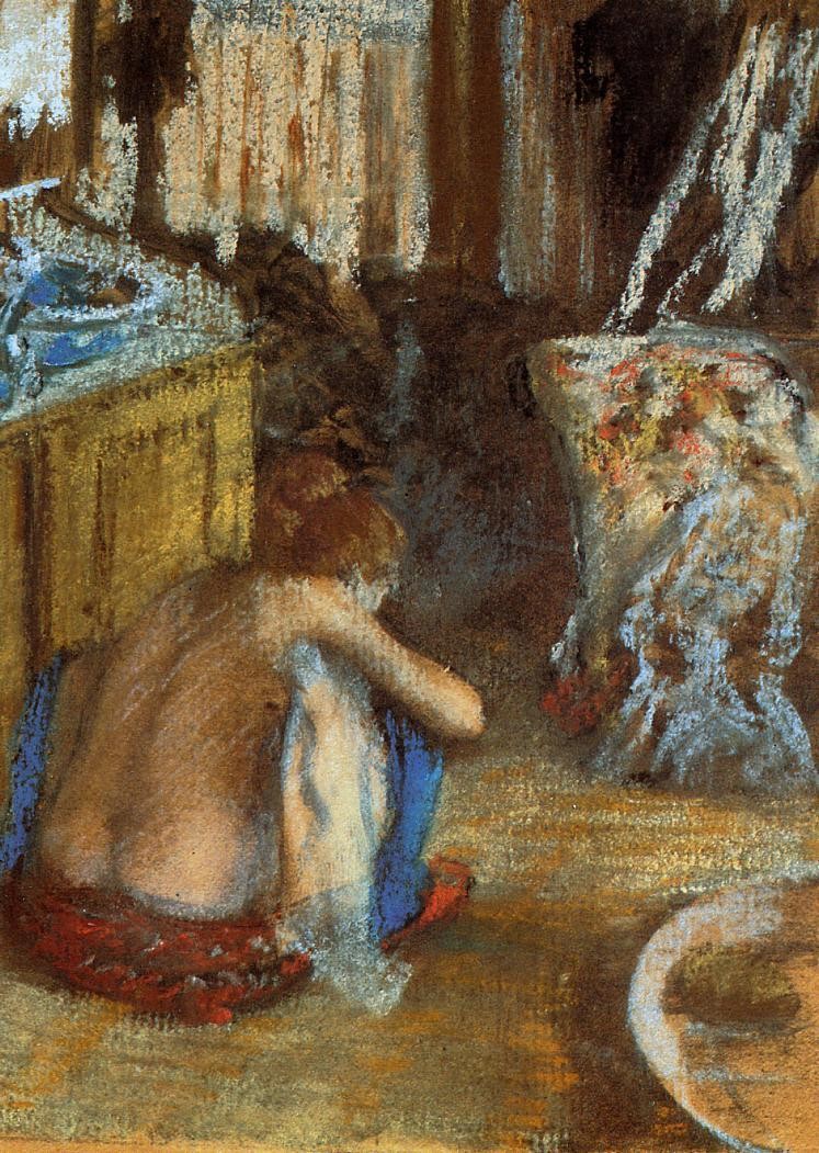 Woman Squatting by Edgar Degas