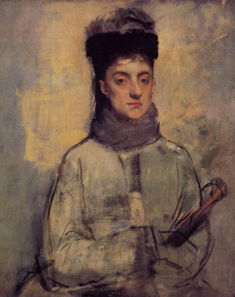 Woman with an Umbrella by Edgar Degas