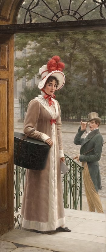 Delivering the new Hat by Edmund Blair Leighton