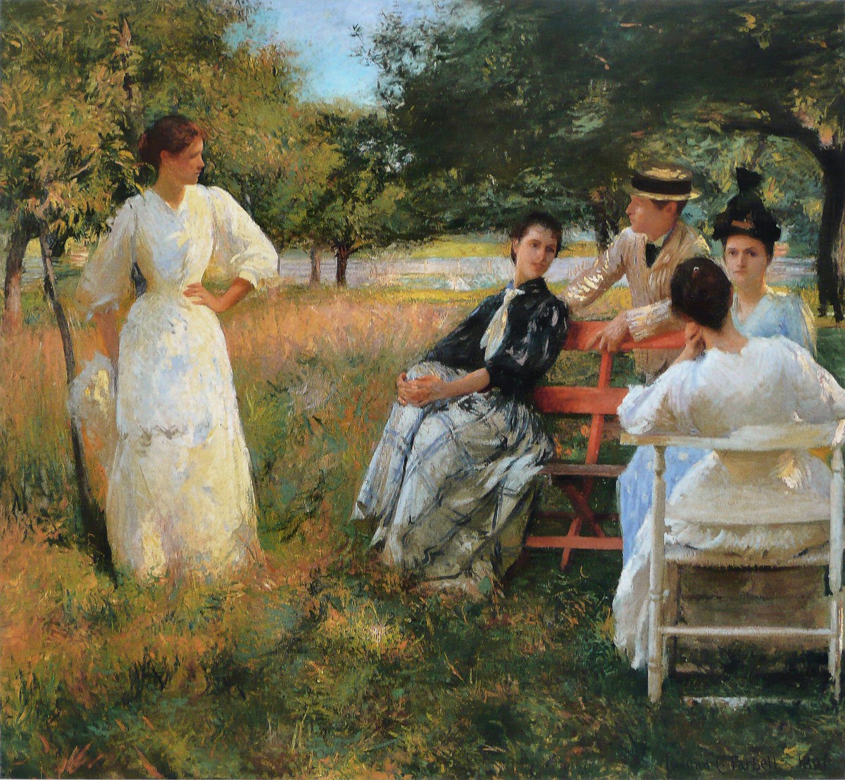 In the Orchard by Edmund Charles Tarbell