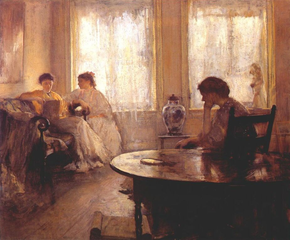 Three Girls Reading by Edmund Charles Tarbell