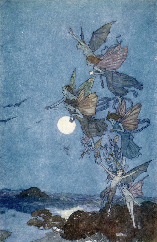 Elves and Fairies, illustration for The Tempest by Edmund Dulac