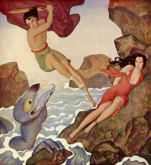 Perseus and Andromeda by Edmund Dulac