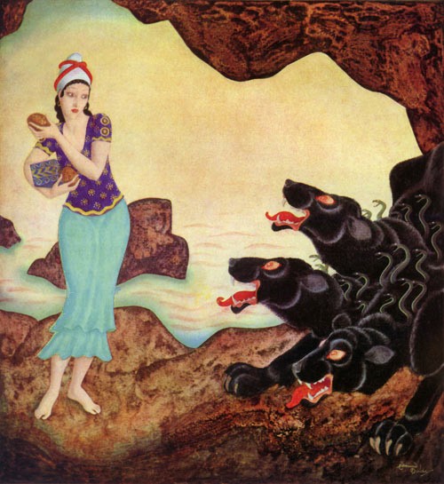 Psyche and Cerberus by Edmund Dulac