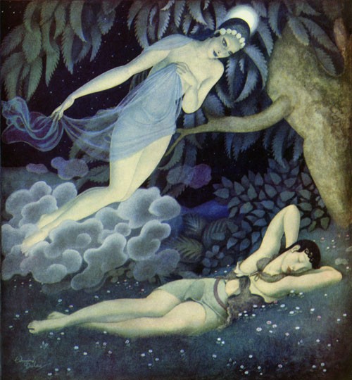 Selene and Endymion by Edmund Dulac