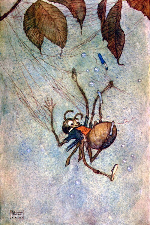The Big Spider's Diamonds - illustration to Fairies I Have Met by Edmund Dulac