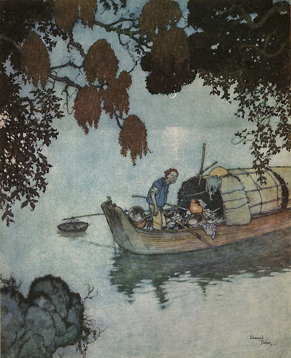 The Fisherman - The Nightingale by Edmund Dulac