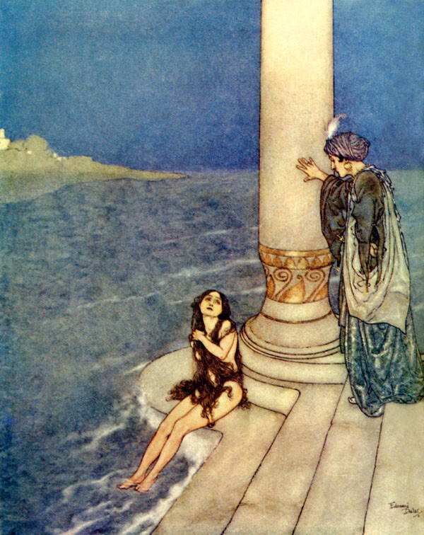 The Little Mermaid - The Prince Asked Who She Was by Edmund Dulac