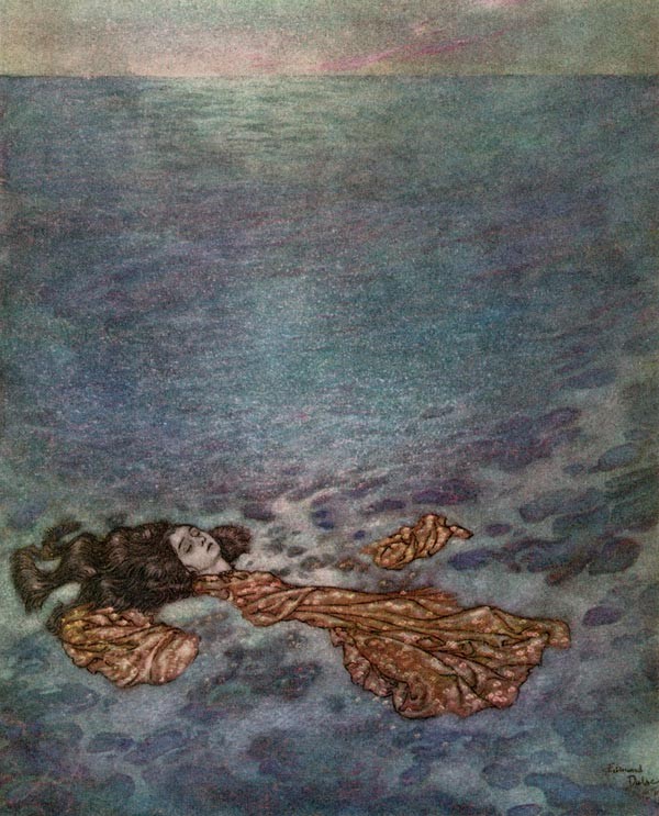 The Little Mermaid: Dissolving into Foam by Edmund Dulac