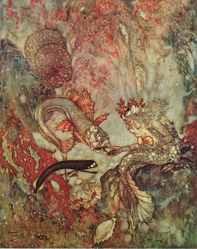 The Little Mermaid: The Merman King by Edmund Dulac