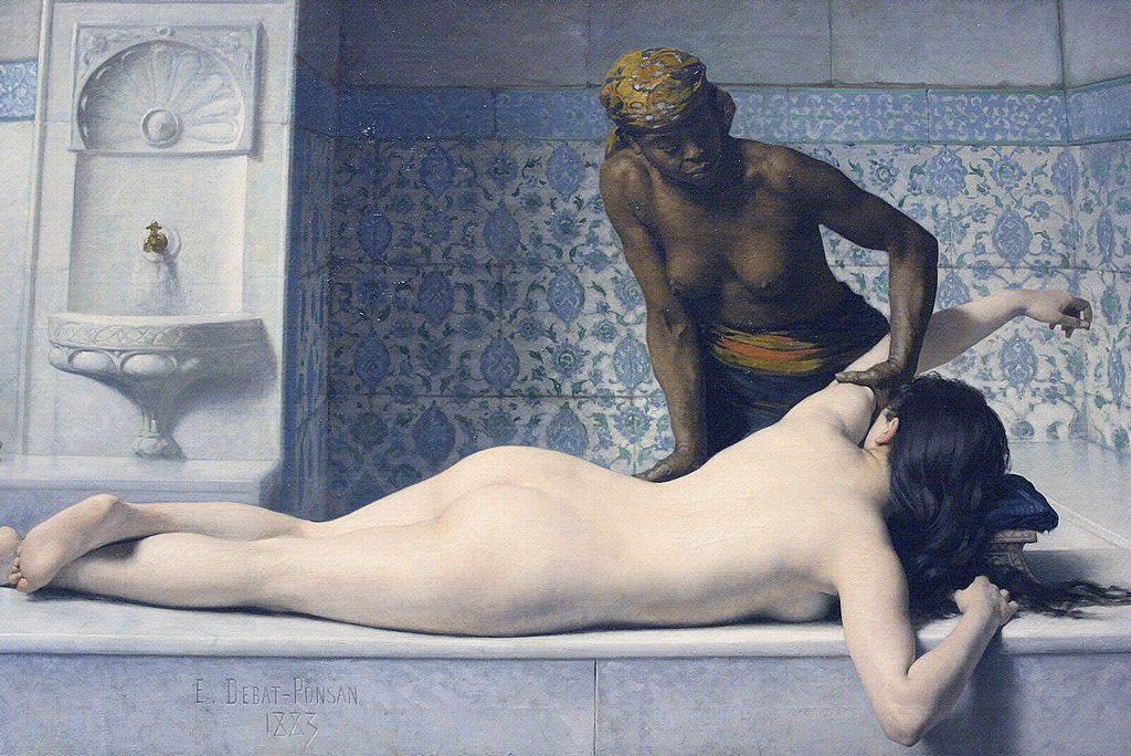 The Massage in the Hamam by Edouard Debat-Ponsan
