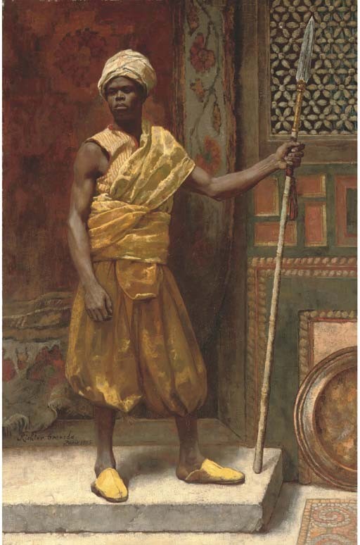 Palace guard, Granada by Edouard Frederic Wilhelm Richter