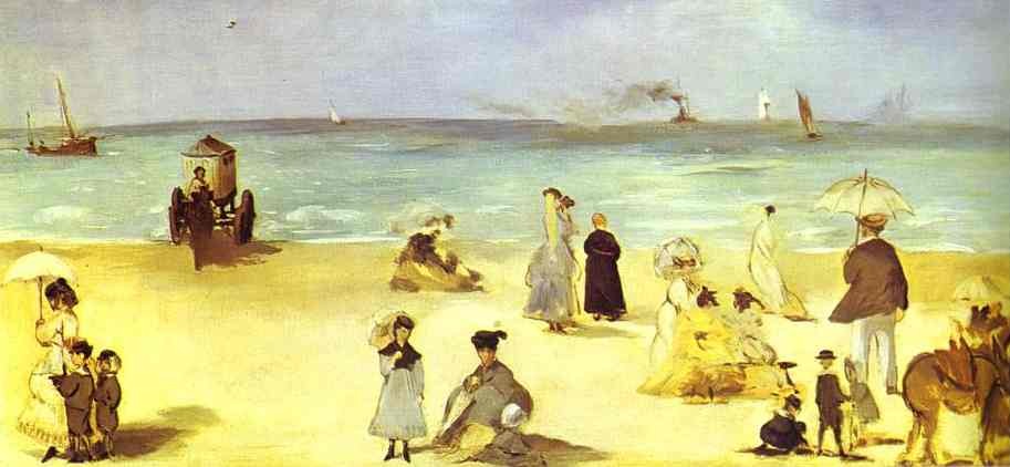 Beach at Boulogne by Edouard Manet