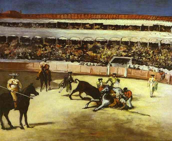 Bull-fighting scene by Edouard Manet