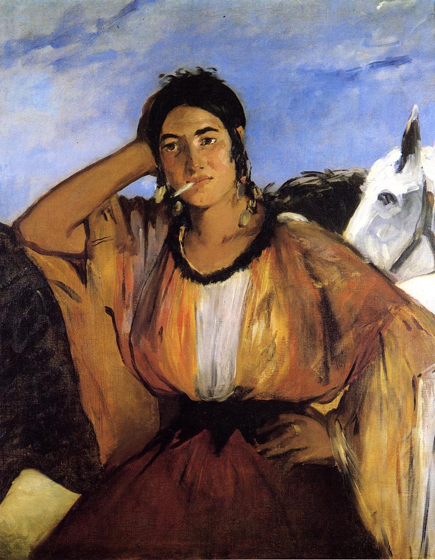 Gypsy with a Cigarette by Edouard Manet