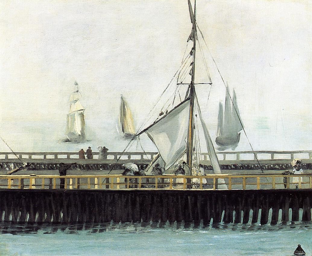 Jetty at Boulogne by Edouard Manet
