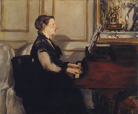 Madame Manet at the Piano by Edouard Manet
