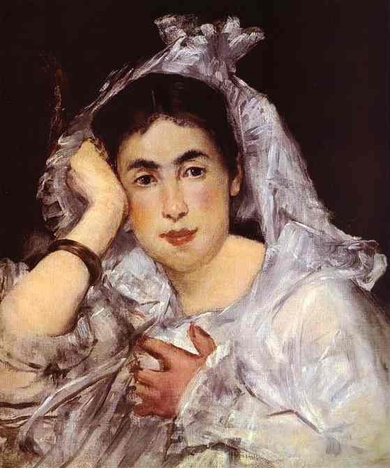 Marguerite de Conflans Wearing Hood by Edouard Manet