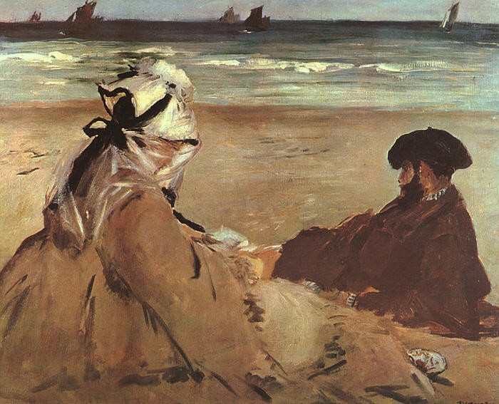 On the Beach by Edouard Manet