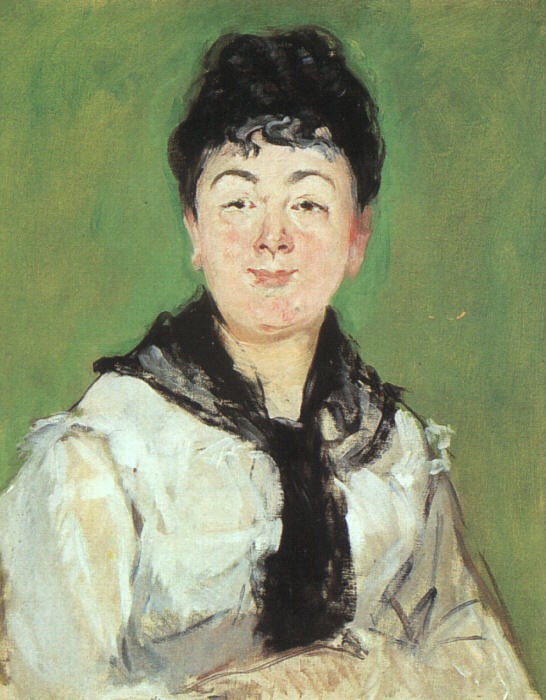 Portrait of a lady with a black fichu by Edouard Manet