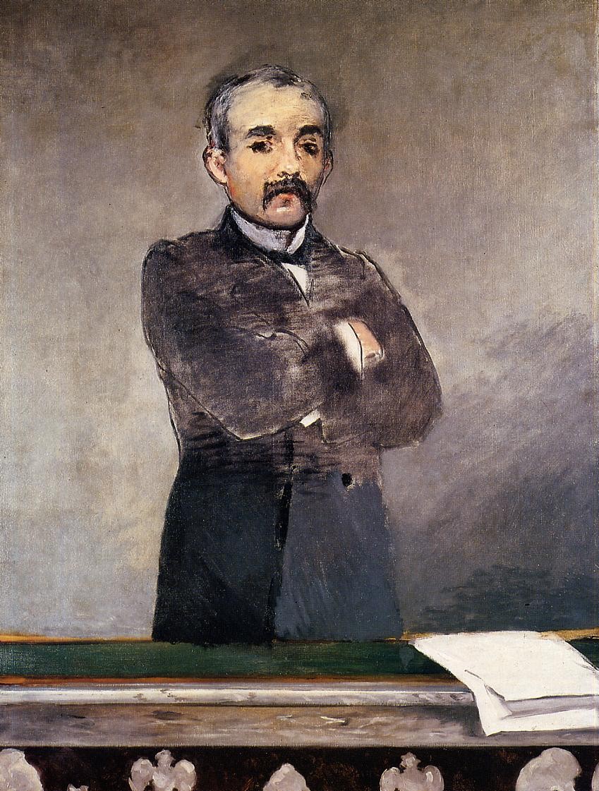 Portrait of Clemenceau at the tribune by Edouard Manet