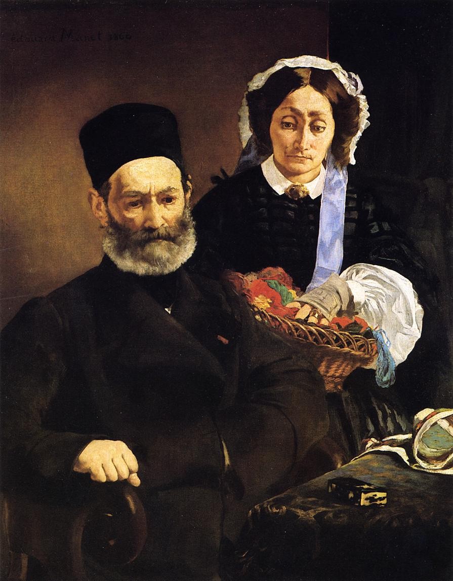 Portrait of Monsieur and Madame Auguste Manet by Edouard Manet