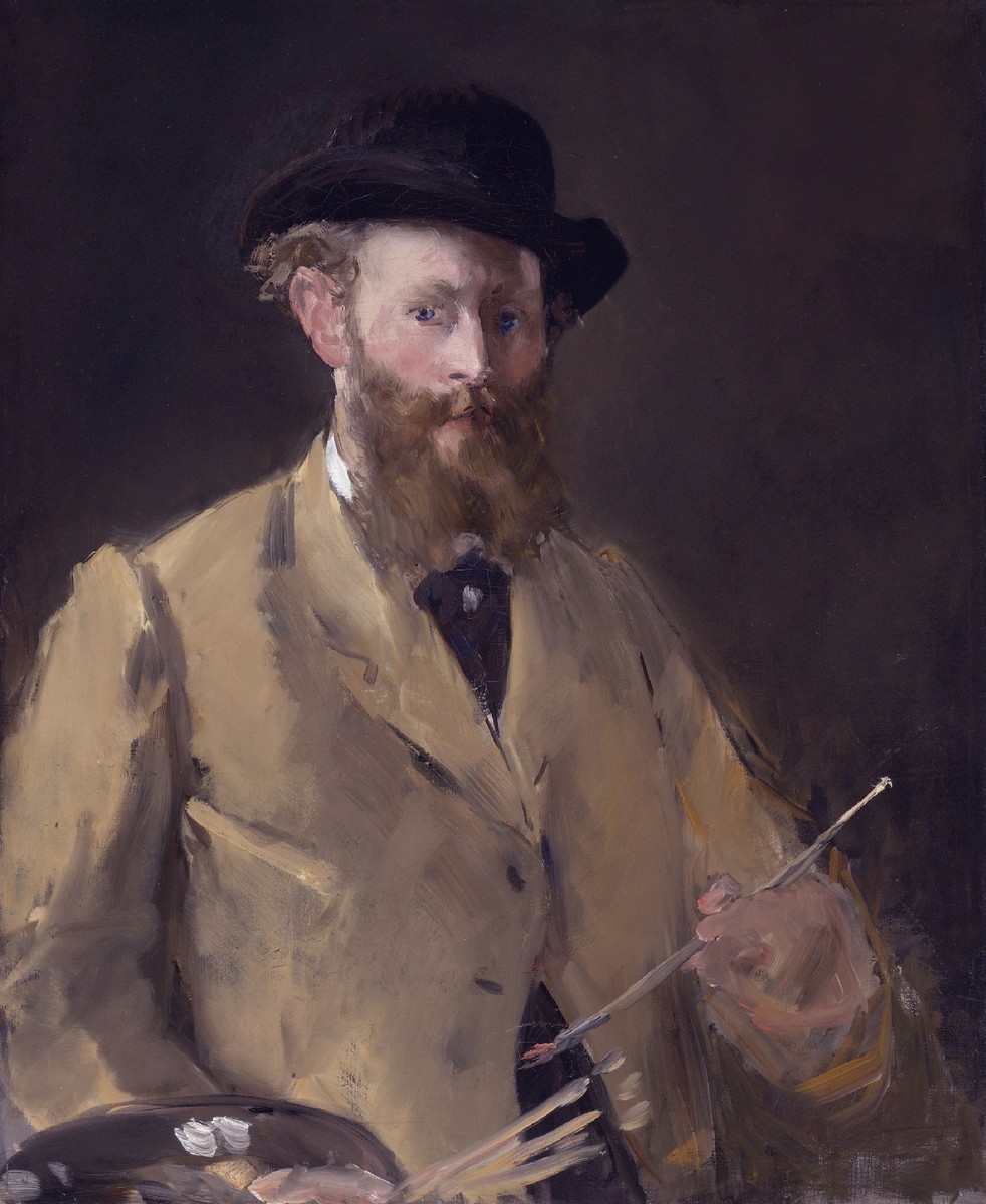 Self Portrait with a Palette by Edouard Manet