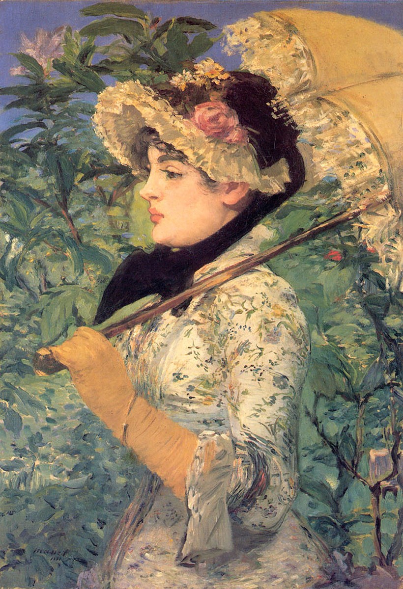 Spring (Study of Jeanne Demarsy) by Edouard Manet
