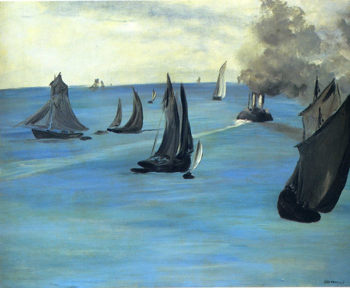 Steamboat leaving Boulogne by Edouard Manet