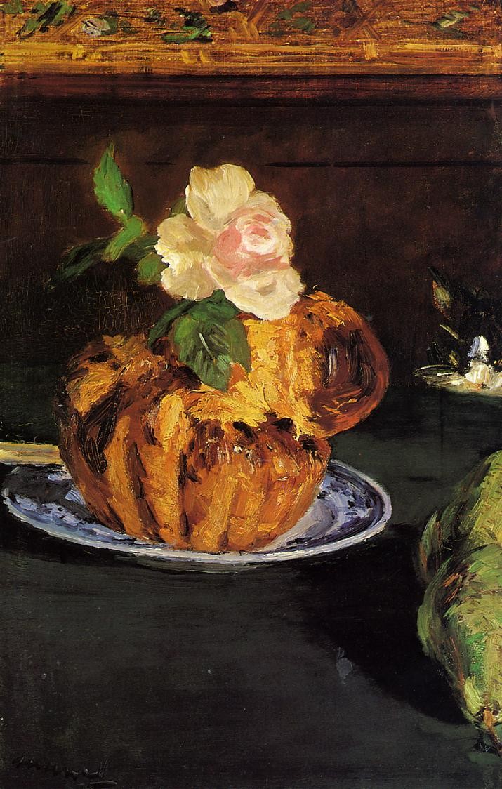 Still Life with Brioche by Edouard Manet