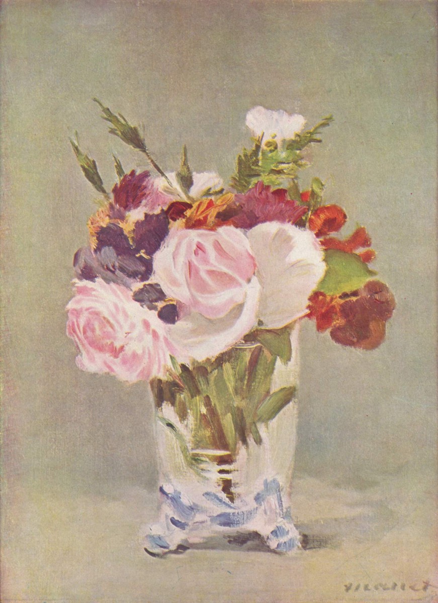 Still life with flowers by Edouard Manet
