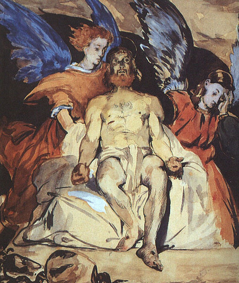 Study to "Dead Christ with Angels" by Edouard Manet