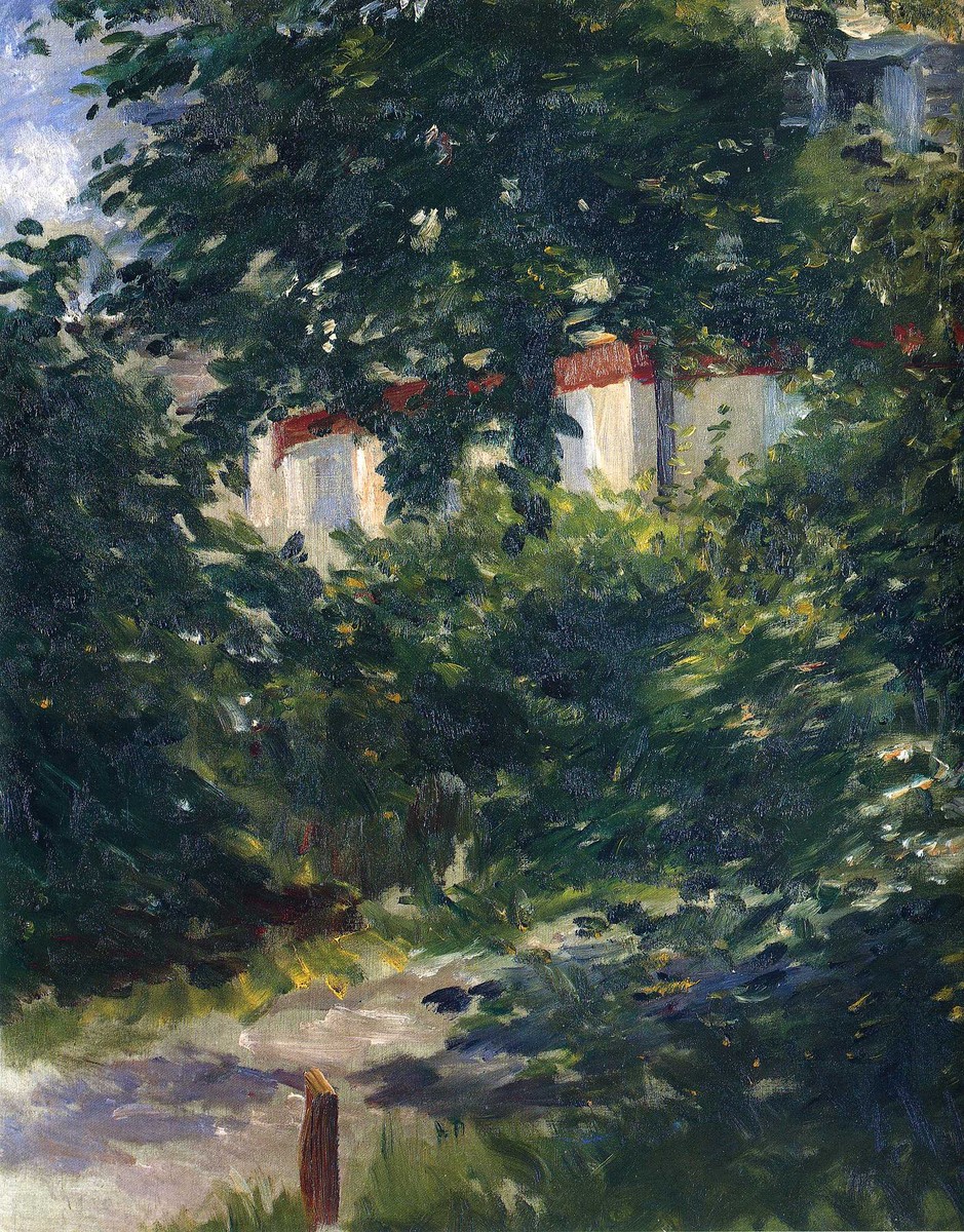 The garden around Manet's house by Edouard Manet