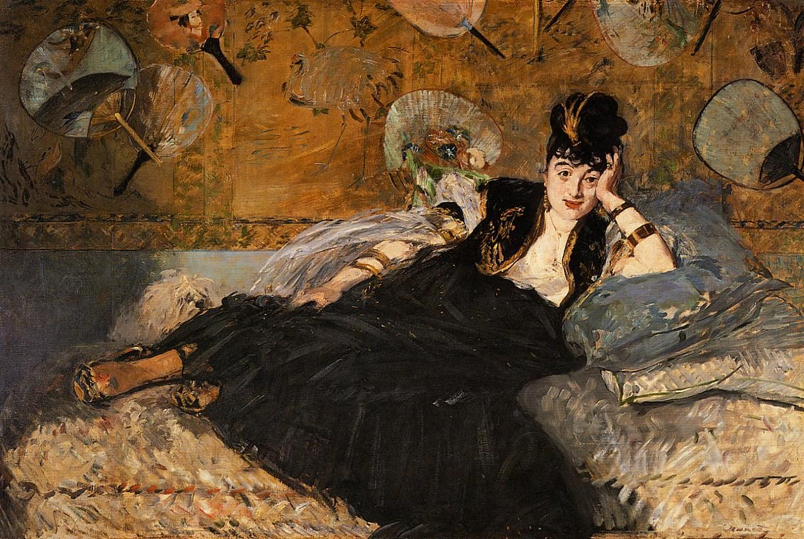 The Lady with Fans, Portrait of Nina de Callias by Edouard Manet