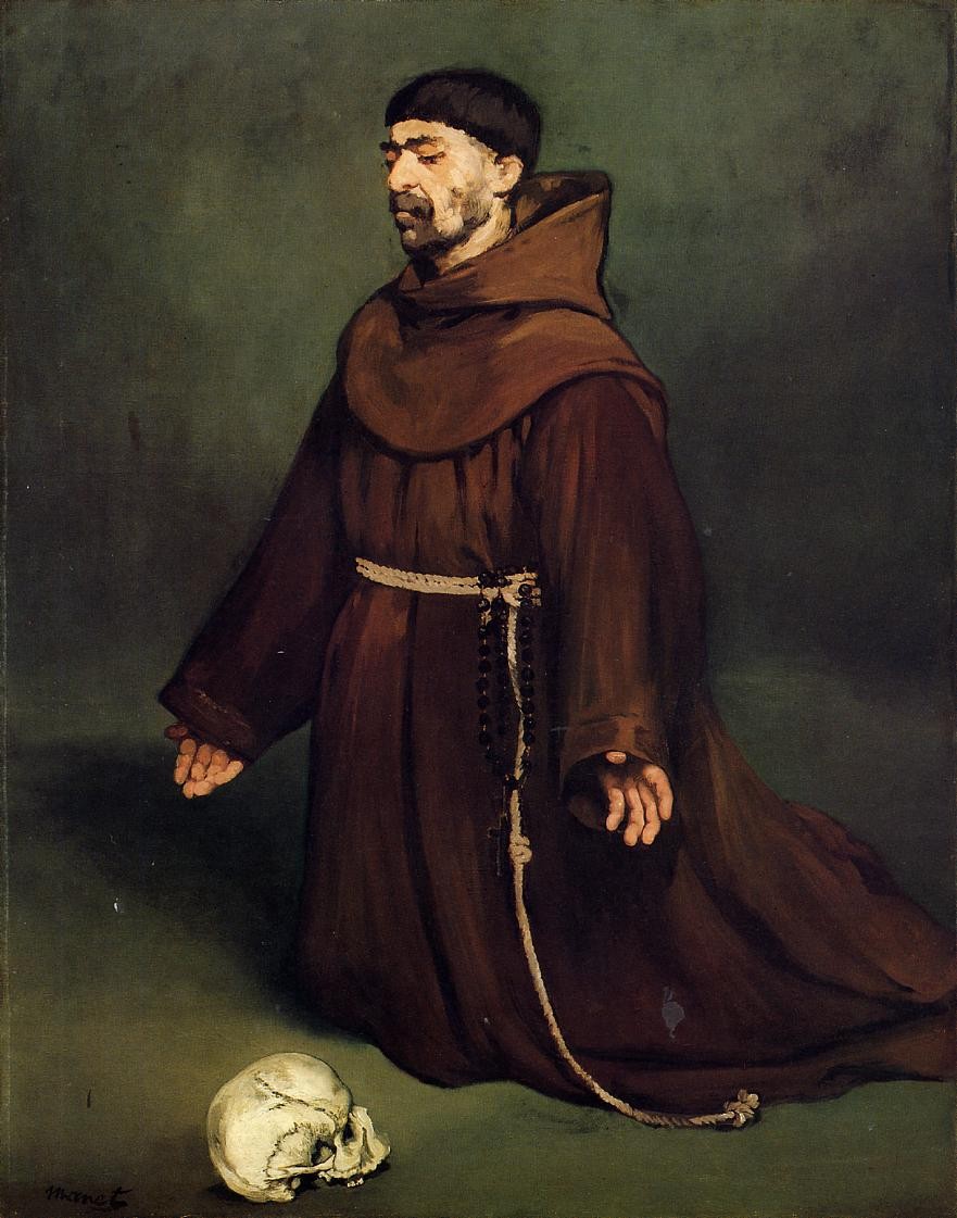 The monk at prayer by Edouard Manet