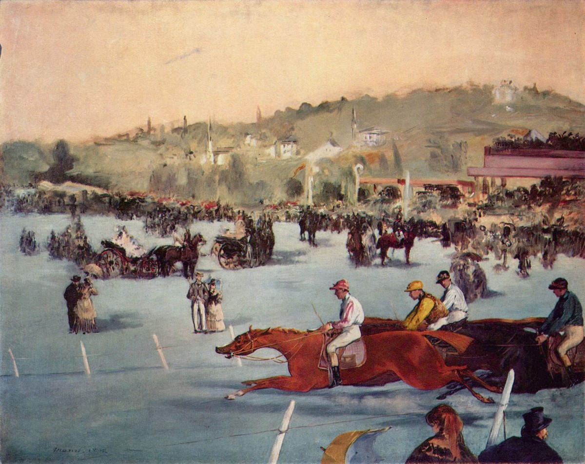 The Races in the Bois de Boulogne by Edouard Manet